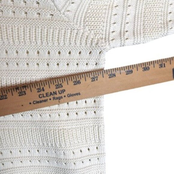 NWT GAP Cream Cotton Sweater Size XXL 100% Cotton Knit Pullover Medium Chunky - Picture 7 of 7